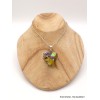 Gros pendentif Cristal de Roche Aura Pendentifs pierres naturelles AW5