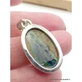 Pendentif Malachite sur Azurite turquoise rouille - Pendentifs pierres naturelles