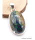 Pendentif Malachite sur Azurite turquoise rouille Pendentifs pierres naturelles AW12.2