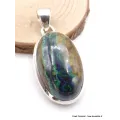 Pendentif Malachite sur Azurite turquoise rouille - Pendentifs pierres naturelles