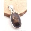 Pendentif Saphir noir africain facetté asymétrique Bijoux en Saphir doré Zawadi AW17.1