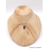 Pendentif Saphir noir africain facetté asymétrique Bijoux en Saphir doré Zawadi AW17.1