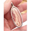 Grand pendentif Rhodochrosite qualité AAA oval allongé Pendentifs pierres naturelles AW18.1