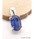 Pendentif Cyanite bleue facetté oval Pendentifs pierres naturelles AW19