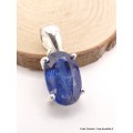 Pendentif Cyanite bleue facetté oval Pendentifs pierres naturelles AW19