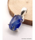 Pendentif Cyanite bleue facetté oval Pendentifs pierres naturelles AW19