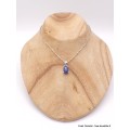 Pendentif Cyanite bleue facetté oval Pendentifs pierres naturelles AW19