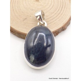 Pendentif argent oval en Vivianite bleue Bijoux en Vivianite AW22.1