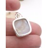 Pendentif carré en Pierre de lune bleue brute Pendentifs pierres naturelles AW23