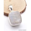 Pendentif carré en Pierre de lune bleue brute Pendentifs pierres naturelles AW23