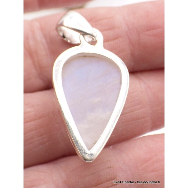 Pendentif en Pierre de lune bleue brute forme goutte Pendentifs pierres naturelles AW23.1