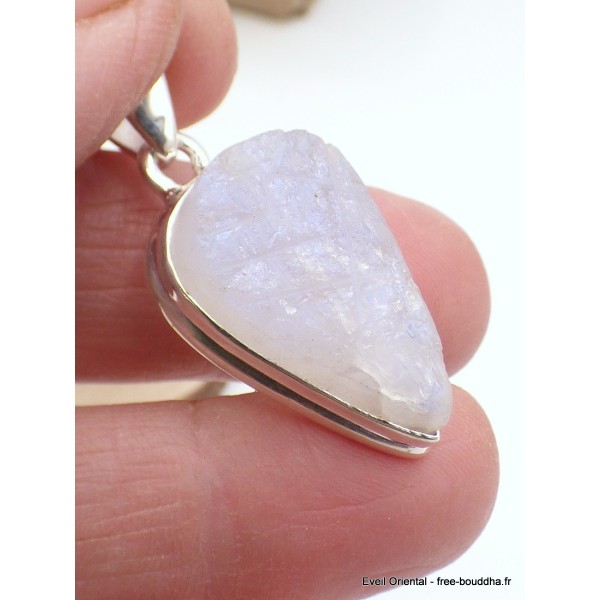 Pendentif en Pierre de lune bleue brute forme goutte Pendentifs pierres naturelles AW23.1