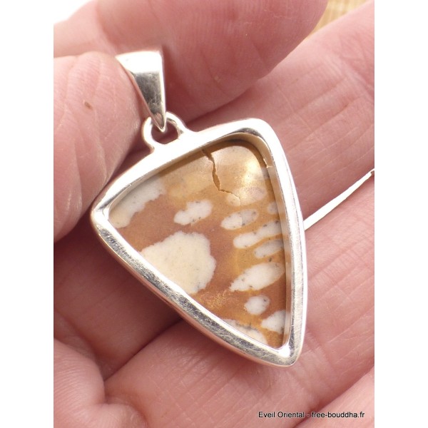 Pendentif Jaspe Faon triangulaire Pendentifs pierres naturelles AW26
