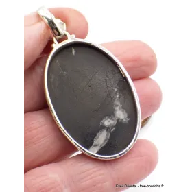 Gros Pendentif argent Chrysanthème - Pendentifs pierres naturelles