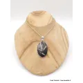 Gros Pendentif argent Chrysanthème - Pendentifs pierres naturelles