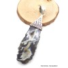 Pendentif Agate géode blanche et noire Pendentifs pierres naturelles LW41