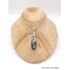 Pendentif Agate géode blanche et noire Pendentifs pierres naturelles LW41