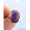 Bague en Cacochynite Super Seven facettée taille 56 Bagues pierres naturelles PU101.10