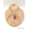 Pendentif en Cuprite Jaspe Sonora oval Bijoux en Jaspe AW30