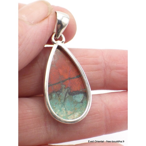 Pendentif en Cuprite Jaspe Sonora forme goutte Bijoux en Jaspe AW30.1