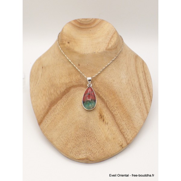 Pendentif en Cuprite Jaspe Sonora forme goutte Bijoux en Jaspe AW30.1