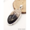 Grand Pendentif Bois pétrifié oval allongé Pendentifs pierres naturelles AW34.1