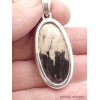 Grand Pendentif Bois pétrifié oval allongé Pendentifs pierres naturelles AW34.1