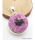 Pendentif Oxyde de Cobalt rond Pendentifs pierres naturelles AW37
