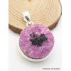 Pendentif Oxyde de Cobalt rond Pendentifs pierres naturelles AW37