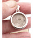 Pendentif Oxyde de Cobalt rond Pendentifs pierres naturelles AW37