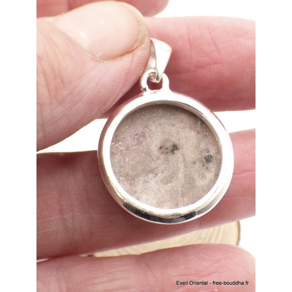 Pendentif Oxyde de Cobalt rond Pendentifs pierres naturelles AW37