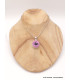 Pendentif Oxyde de Cobalt rond Pendentifs pierres naturelles AW37