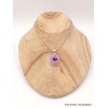 Pendentif Oxyde de Cobalt rond Pendentifs pierres naturelles AW37