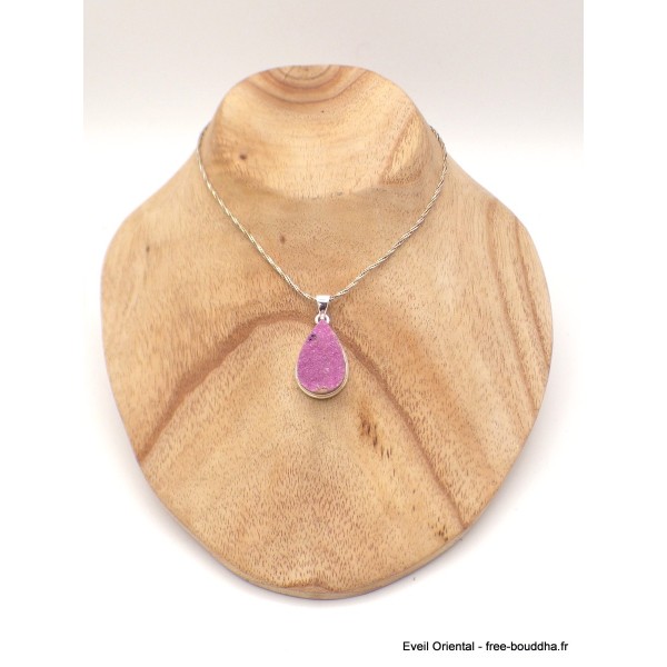 Pendentif Oxyde de Cobalt forme goutte Pendentifs pierres naturelles AW37.1