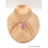 Pendentif Oxyde de Cobalt forme goutte Pendentifs pierres naturelles AW37.1