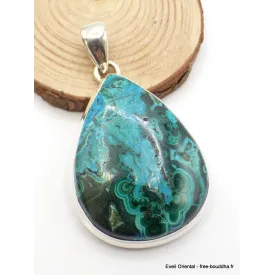 Pendentif Malachite Chrysocolle forme goutte - Pendentifs pierres naturelles