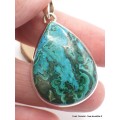 Pendentif Malachite Chrysocolle forme goutte Pendentifs pierres naturelles AW38.1