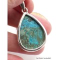 Pendentif Malachite Chrysocolle forme goutte Pendentifs pierres naturelles AW38.1