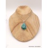 Pendentif Malachite Chrysocolle forme goutte Pendentifs pierres naturelles AW38.1