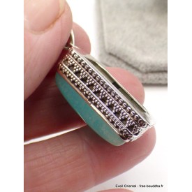 Pendentif Amazonite du Pérou style vintage Bijoux en Amazonite aw43