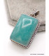 Pendentif Amazonite du Pérou style vintage Bijoux en Amazonite aw43