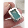 Pendentif Amazonite du Pérou style vintage Bijoux en Amazonite aw43