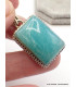 Pendentif Amazonite du Pérou style vintage Bijoux en Amazonite aw43