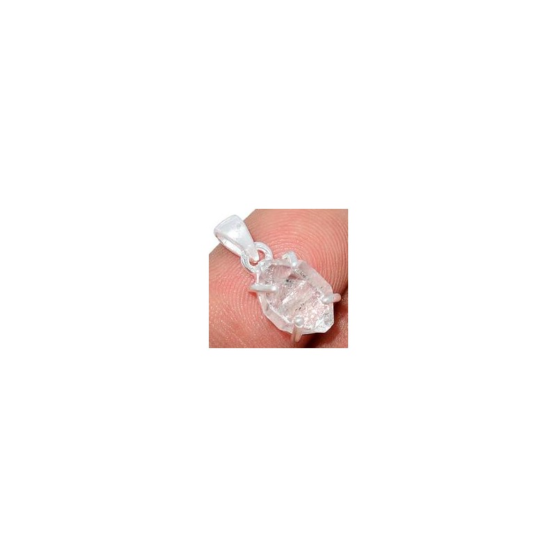 Pendentif diamant d'Herkimer serti griffes Bijoux en Diamant d'Herkimer AW55