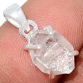 Pendentif diamant d'Herkimer serti griffes - Bijoux en Diamant d'Herkimer
