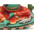 Statuette tibetaine Ganesh peinte à la main 21 cm - Statuettes bouddhistes tibétaines artisanales