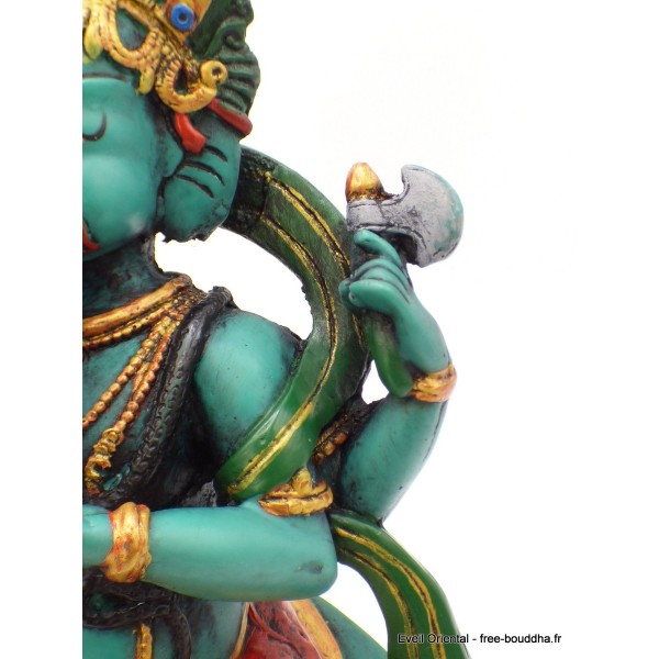 Statuette Ganesh peinte à la main 21 cm Statuettes Bouddhistes GANESH4