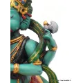 Statuette tibetaine Ganesh peinte à la main 21 cm - Statuettes bouddhistes tibétaines artisanales