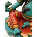 Statuette tibetaine Ganesh peinte à la main 21 cm - Statuettes bouddhistes tibétaines artisanales