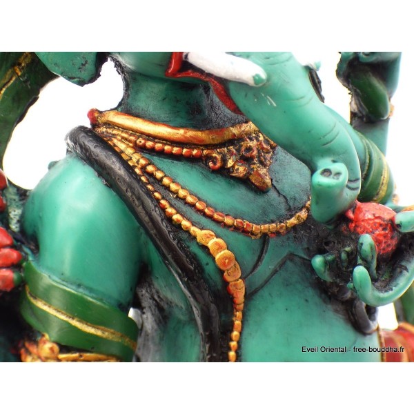 Statuette Ganesh peinte à la main 21 cm Statuettes Bouddhistes GANESH4